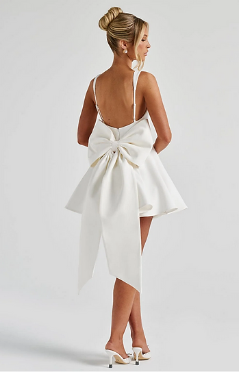 Brenda — Vestido mini con moño