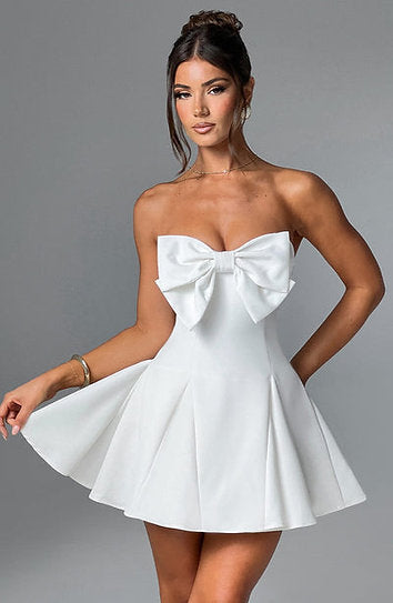 Brooke — Vestido mini corset con moño