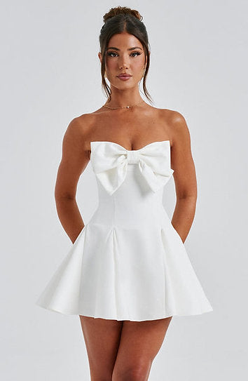 Brooke — Vestido mini corset con moño
