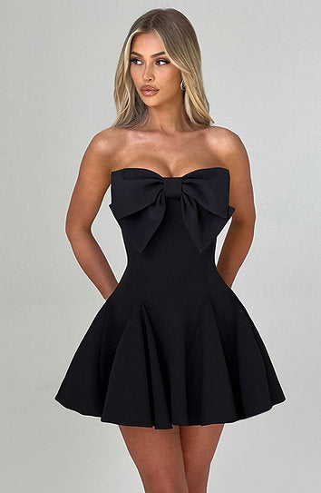 Brooke — Vestido mini corset con moño
