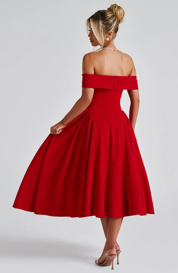 Celine — Vestido midi con volantes