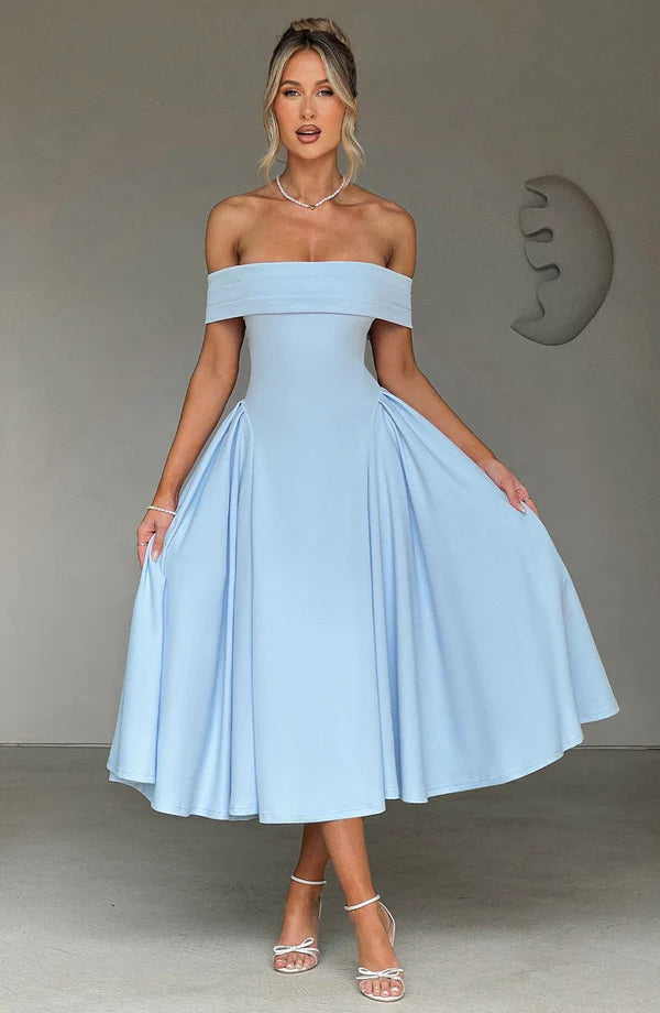 Celine — Vestido midi con volantes