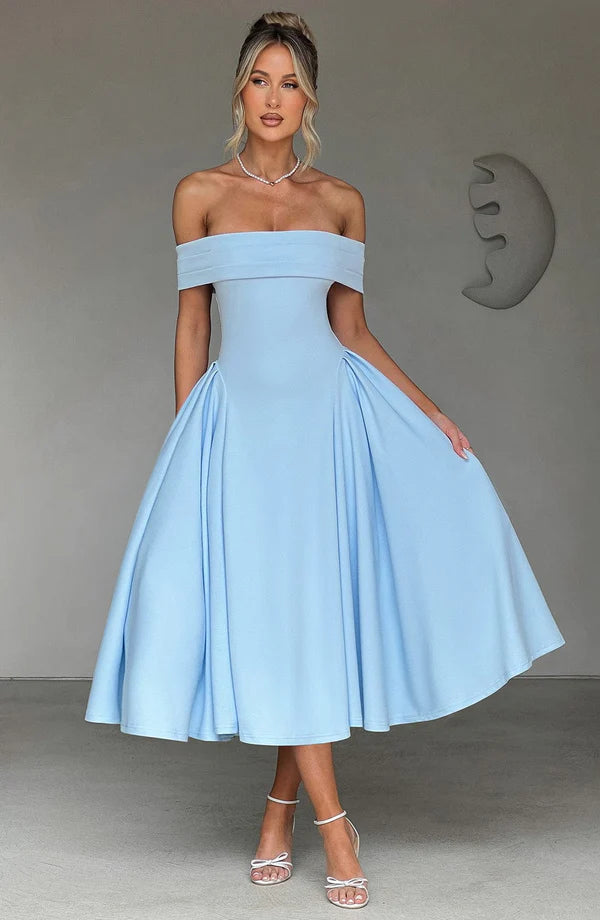 Celine — Vestido midi con volantes
