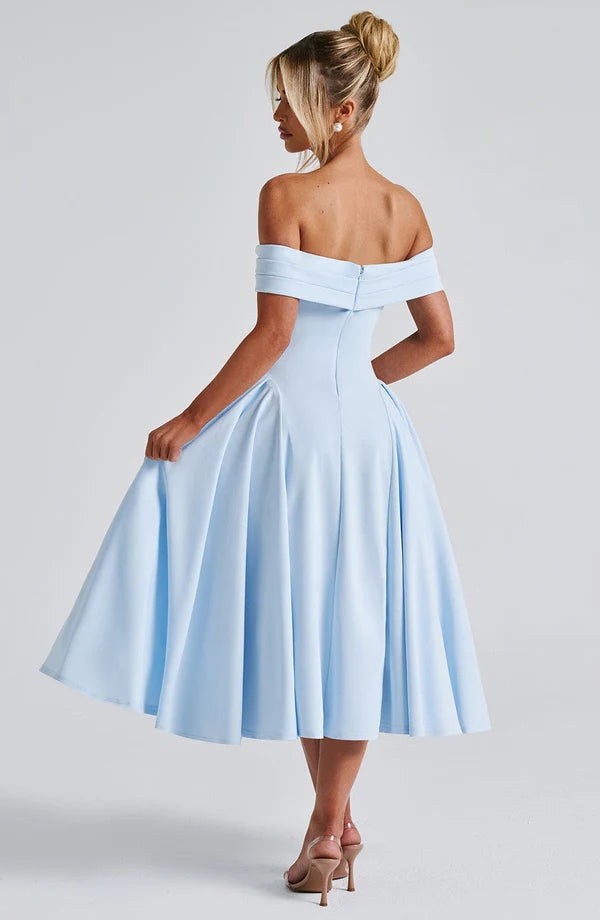 Celine — Vestido midi con volantes