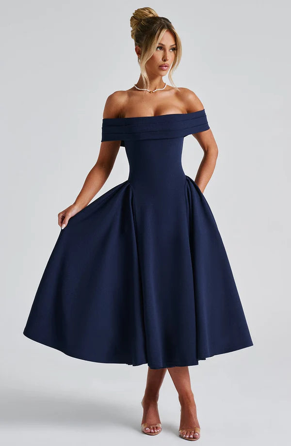 Celine — Vestido midi con volantes