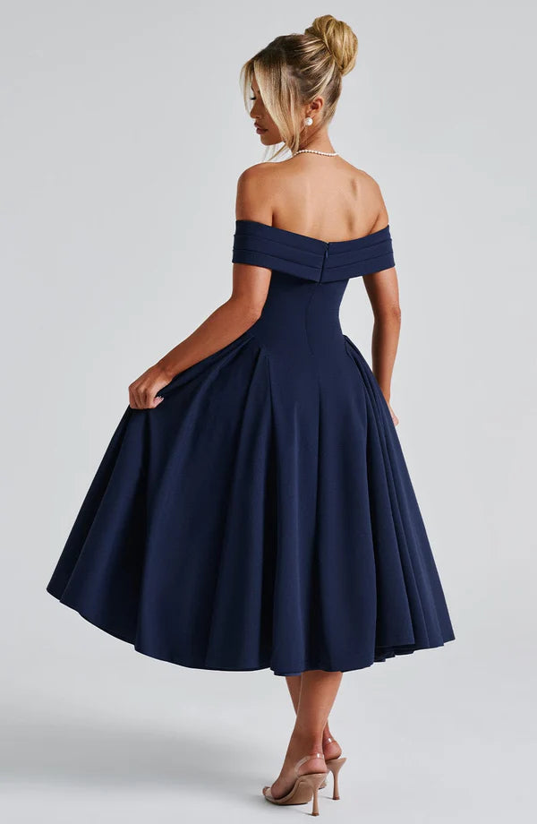 Celine — Vestido midi con volantes