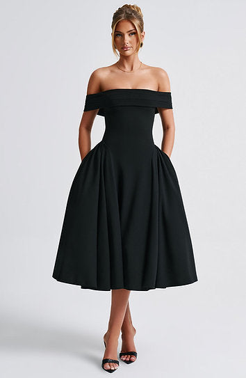 Celine — Vestido midi con volantes