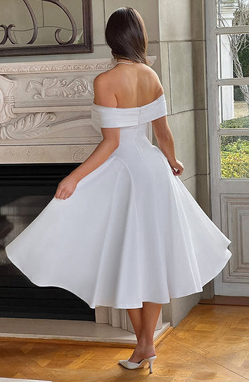 Celine — Vestido midi con volantes