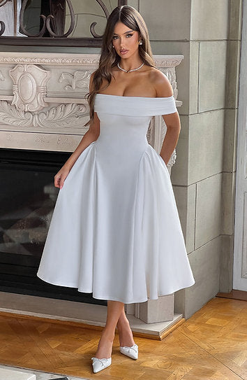 Celine — Vestido midi con volantes