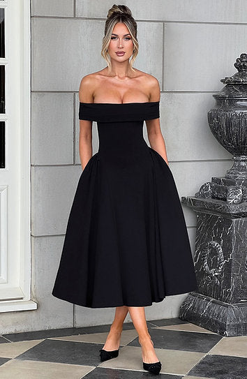 Celine — Vestido midi con volantes