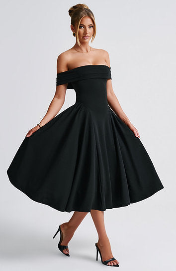 Celine — Vestido midi con volantes