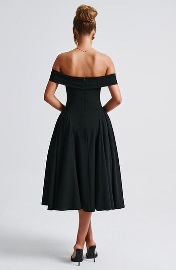 Celine — Vestido midi con volantes
