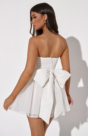 Charlize — Vestido mini con lazo