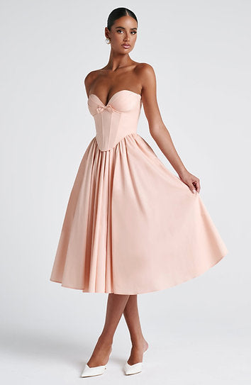 Daisy — Vestido midi corset