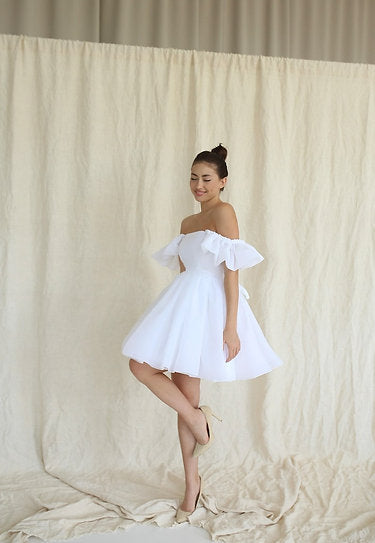 Dolly — Vestido mini corset con volantes