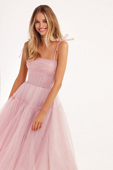 Donatella — Vestido corset midi con lazos