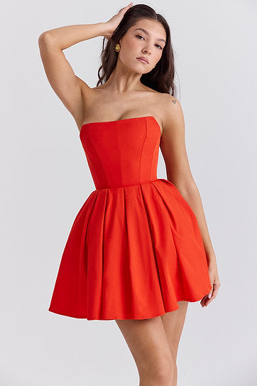 Elara — Vestido mini strapless