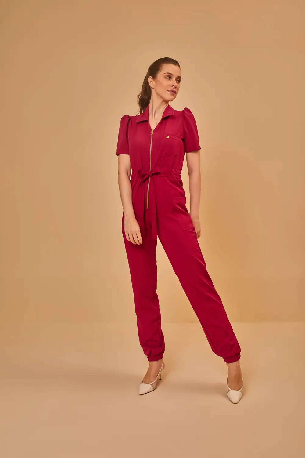 Elizabeth — Uniforme enterizo con pantalón encauchado y lazo