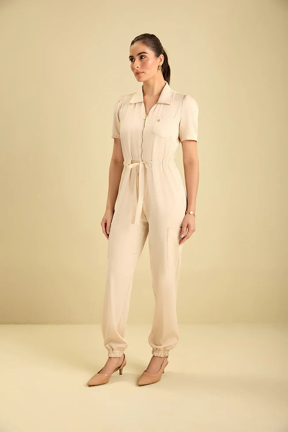Elizabeth — Uniforme enterizo con pantalón encauchado y lazo