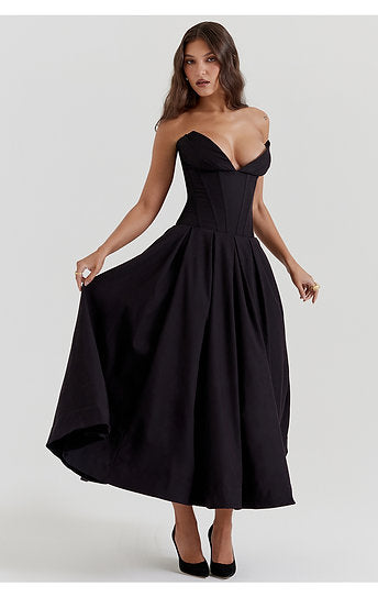 Eloise — Vestido midi con bolsillos