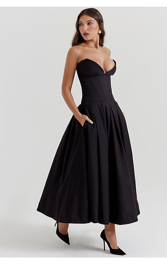 Eloise — Vestido midi con bolsillos