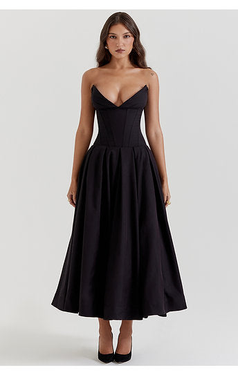 Eloise — Vestido midi con bolsillos