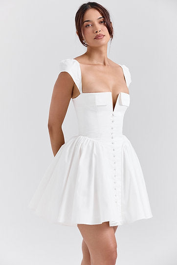 Emilie — Vestido mini con botones