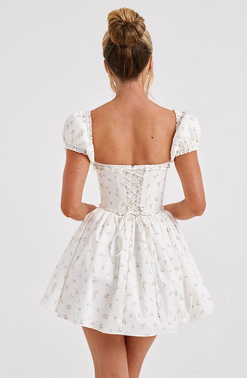 Evelyn — Vestido mini corset con lazo
