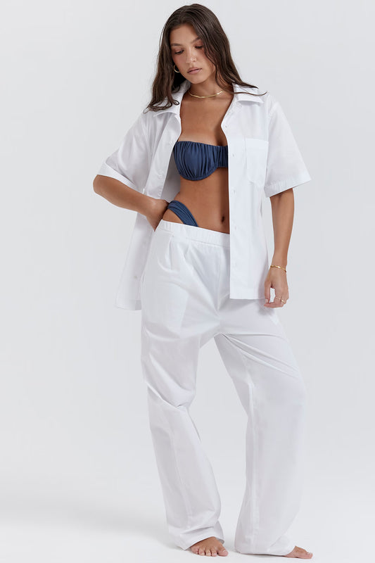 Francine — Conjunto playero: camisa y pantalón