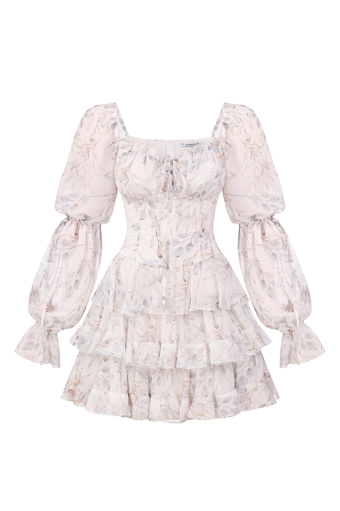 Gilda — Vestido mini con volantes y lazos
