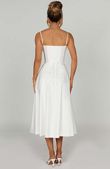 Giselle — Vestido midi corset con lazo en busto