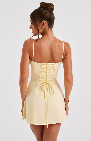 Giselle — Vestido mini corset con lazo en busto