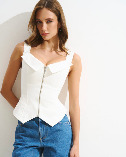 Grace — Blusa corset con cierre