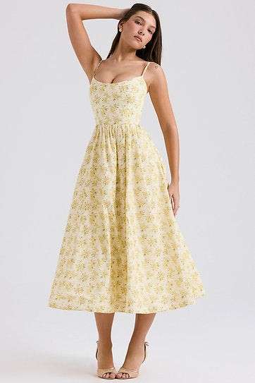 Inara — Vestido midi con bolsillos
