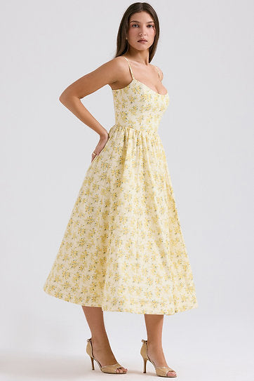 Inara — Vestido midi con bolsillos
