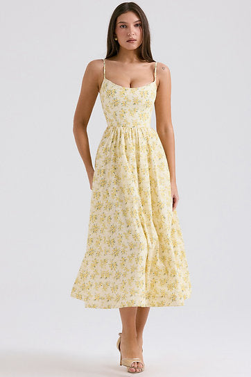 Inara — Vestido midi con bolsillos