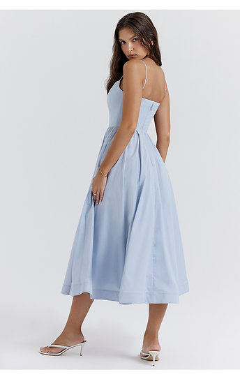 Inara — Vestido midi con bolsillos