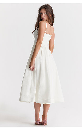 Inara — Vestido midi con bolsillos
