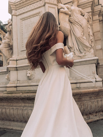 Julia — Vestido midi falda globo con moño