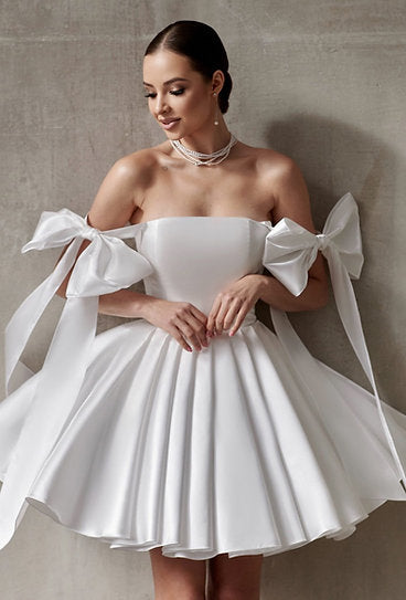 Kourtney — Vestido mini corset con moños