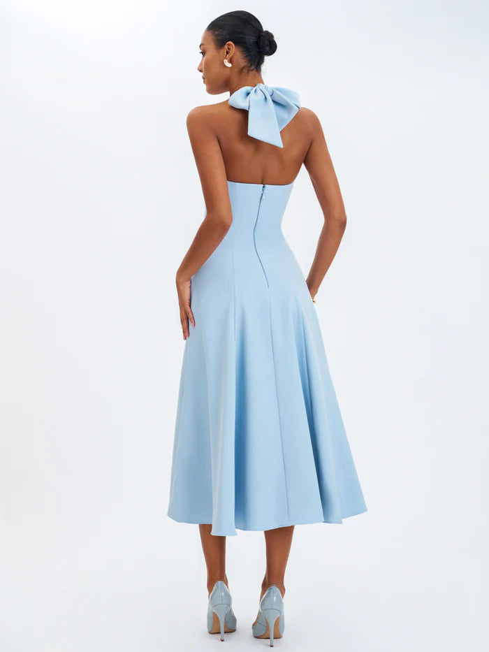 Kristen — Vestido midi con lazo