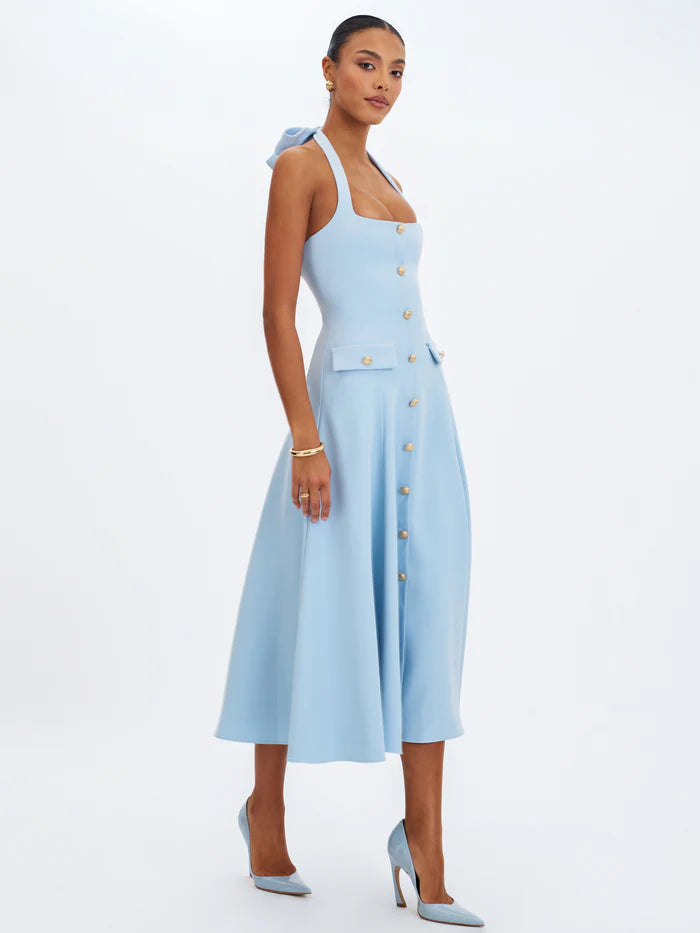 Kristen — Vestido midi con lazo