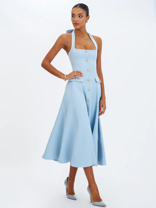 Kristen — Vestido midi con lazo