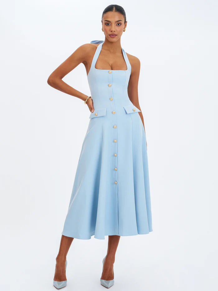 Kristen — Vestido midi con lazo