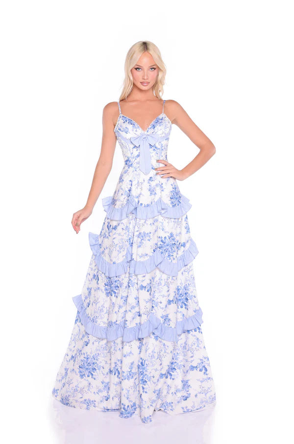 Lisa — Vestido maxi con volantes