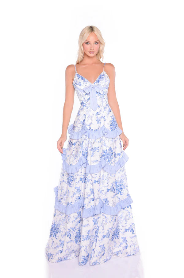 Lisa — Vestido maxi con volantes