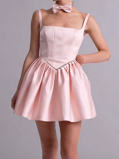 Lumière — Vestido mini corset con pedrería