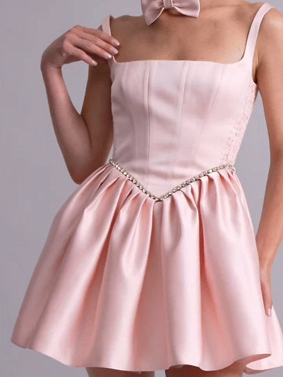 Lumière — Vestido mini corset con pedrería