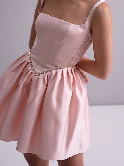 Lumière — Vestido mini corset con pedrería