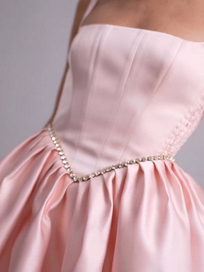 Lumière — Vestido mini corset con pedrería